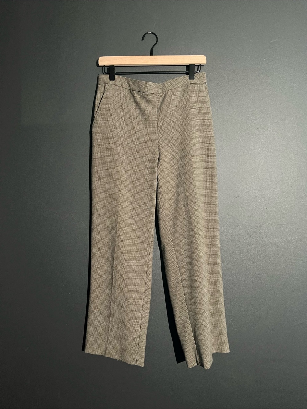 Vintage Sag Harbor Stretch Petite Plaid Wide Leg Pants Size Medium